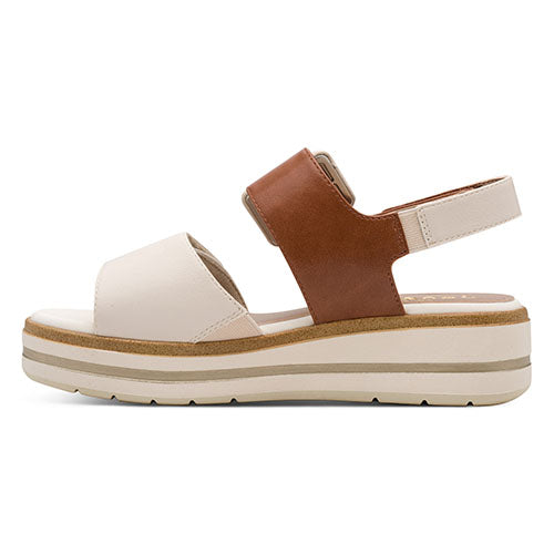 Jana Ladies Platform Sandals - 28266-44 - Beige/tan