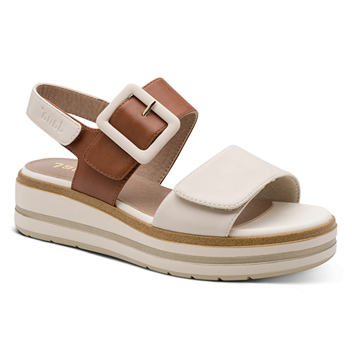 Jana Ladies Platform Sandals - 28266-44 - Beige/tan