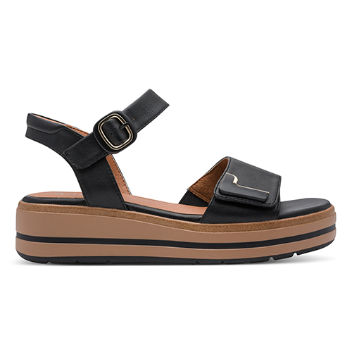 Jana Ladies Wedge Sandals - 28269-46 - Black