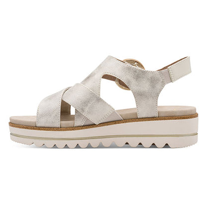 Jana Ladies Wedge  Sandals - 28272 -46 - Beige/Gold