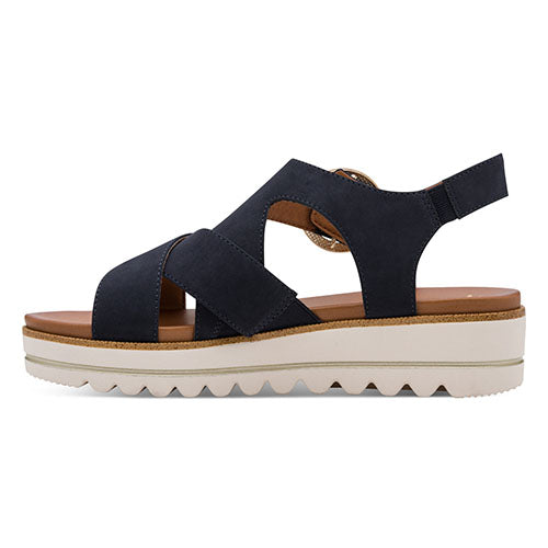 Jana Ladies Wedge Sandals - 28272-46 - Navy