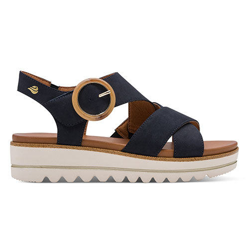 Jana Ladies Wedge Sandals - 28272-46 - Navy