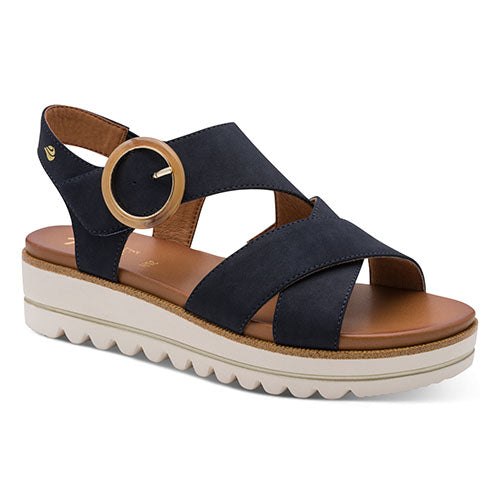 Jana Ladies Wedge Sandals - 28272-46 - Navy