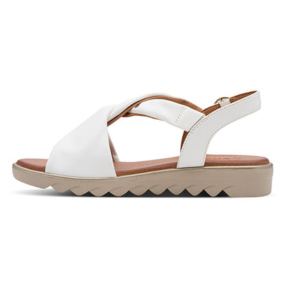 Jana Ladies Low Wedge Sandals - 28276-46 - White
