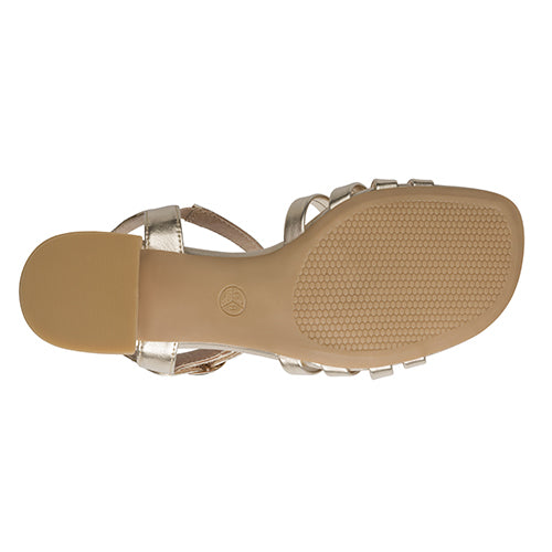 Jana Ladies Block Heel Sandals - 28279-46 - Gold