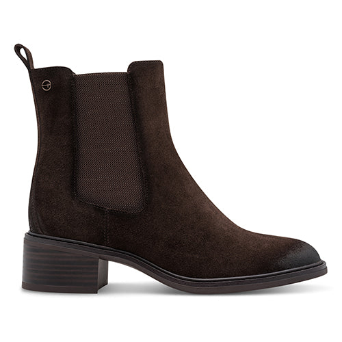 Brown Chelsea boot on a white background