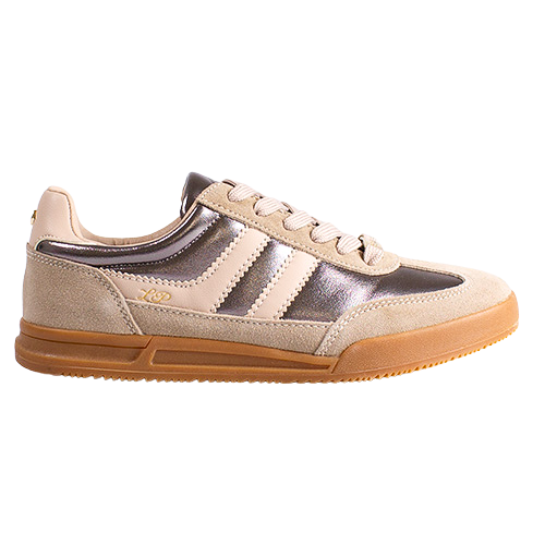 Tommy Bowe Ladies Trainers - Armand - Metallic/beige