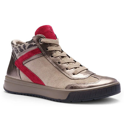 Ara Ladies Hi Top Trainers - 50022-05 - Pewter