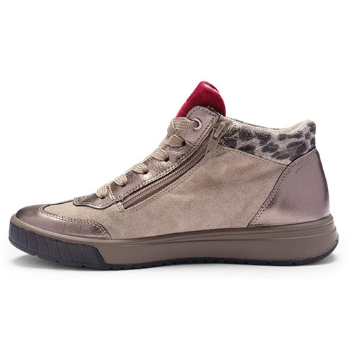 Ara Ladies Hi Top Trainers - 50022-05 - Pewter