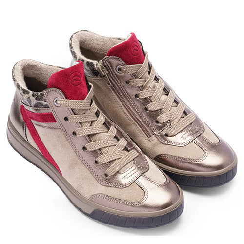 Ara Ladies Hi Top Trainers - 50022-05 - Pewter