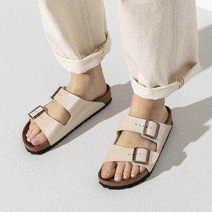 Birkenstock Ladies Sandals - Arizona Birko-Flor - Graceful Pearl White
