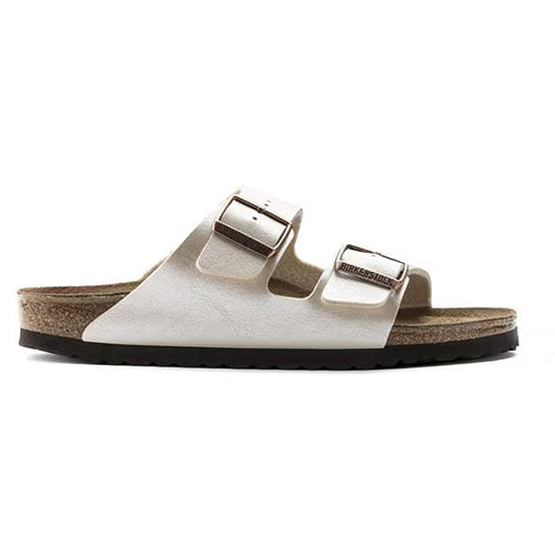 Birkenstock Ladies Sandals - Arizona Birko-Flor - Graceful Pearl White