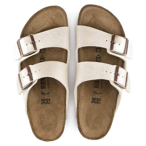Birkenstock Ladies Sandals - Arizona Birko-Flor - Graceful Pearl White