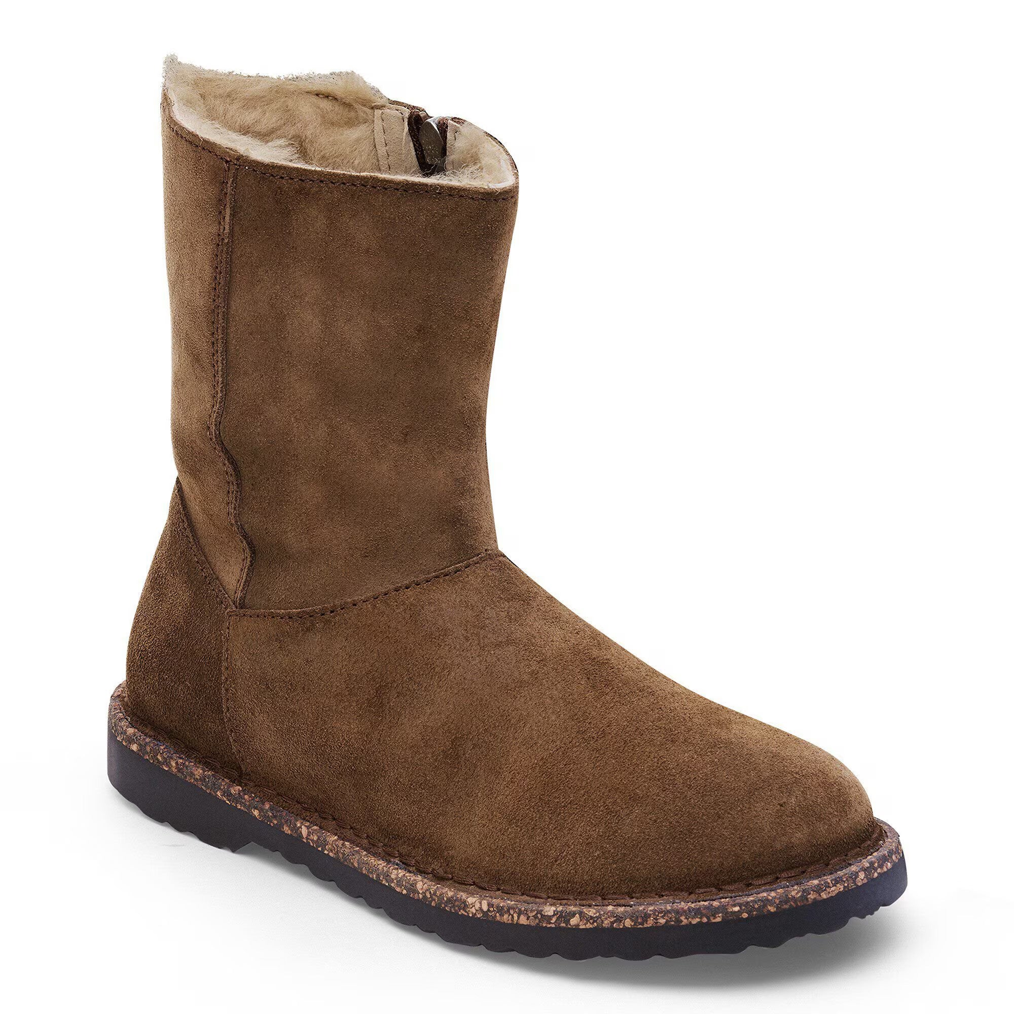 Birkenstock Ladies Mid Boots - Uppsala Zip  - Dark Tea / Tan