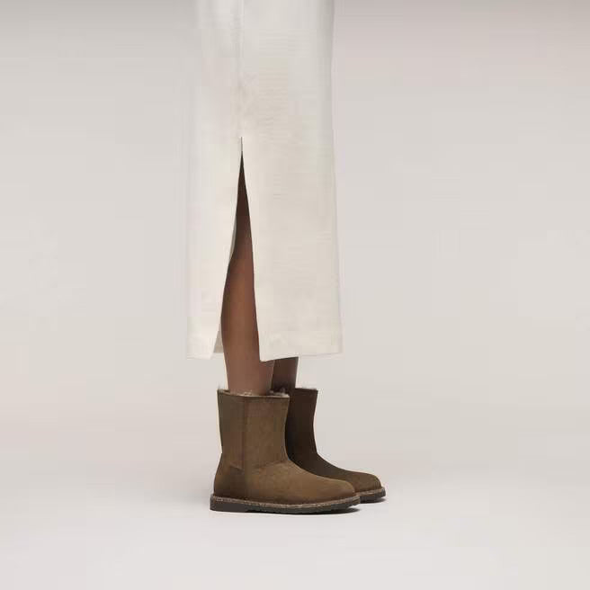 Birkenstock Ladies Mid Boots - Uppsala Zip  - Dark Tea / Tan