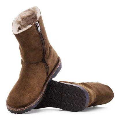 Birkenstock Ladies Mid Boots - Uppsala Zip  - Dark Tea / Tan