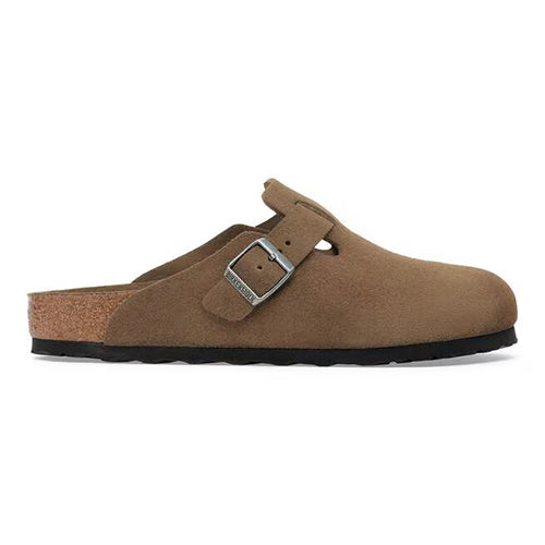 Birkenstock Ladies Suede Leather Clog - Boston - Dark Tea