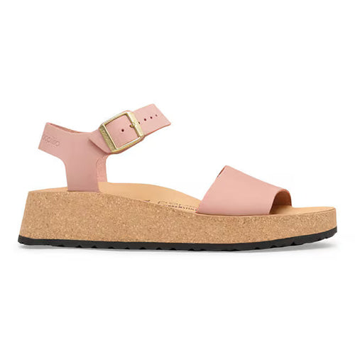 Birkenstock Ladies Nubuck Platform Sandals - Glenda - Clay Pink