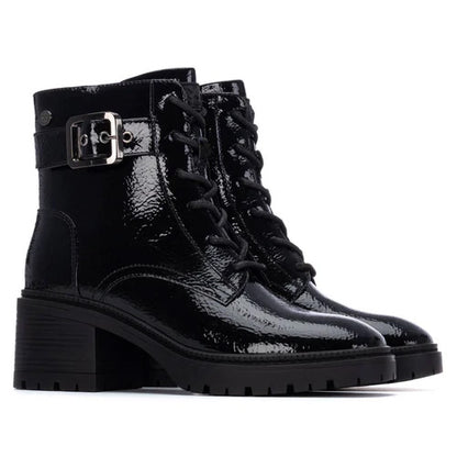 XTI Ladies Ankle Boots - 144275 - Black Patent