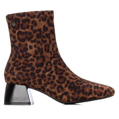XTI Block Heeled Ankle Boots - 144290 - Leopard