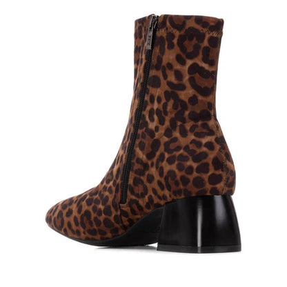 XTI Block Heeled Ankle Boots - 144290 - Leopard