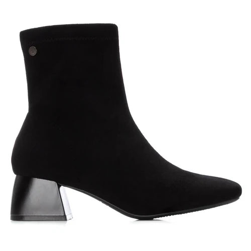 XTI Ladies Block Heeled  Ankle Boots - 144290 - Black