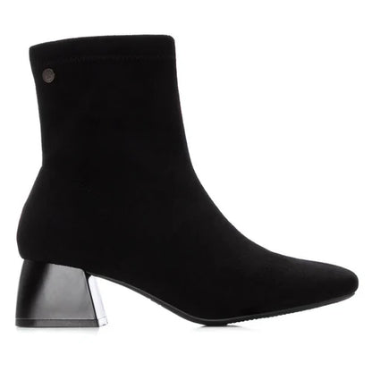 XTI Ladies Block Heeled  Ankle Boots - 144290 - Black