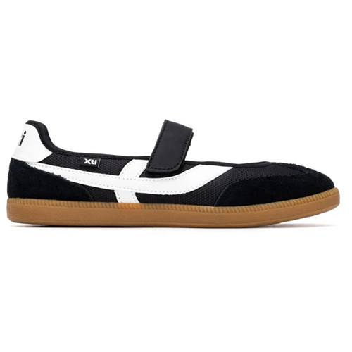 XTI Ladies Cross Strap Trainers - 145056 - Black
