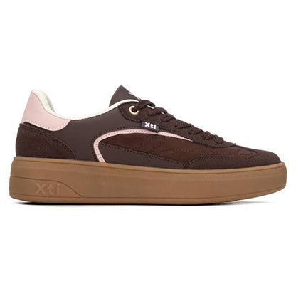 XTI Ladies Platform Trainers - 146278 - Brown