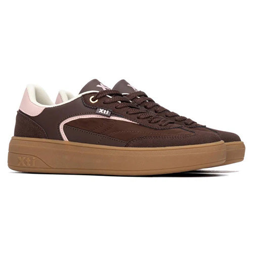XTI Ladies Platform Trainers - 146278 - Brown