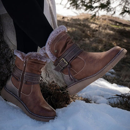 Lunar Waterproof Wide Fit Mid Boots - Ellie - Tan