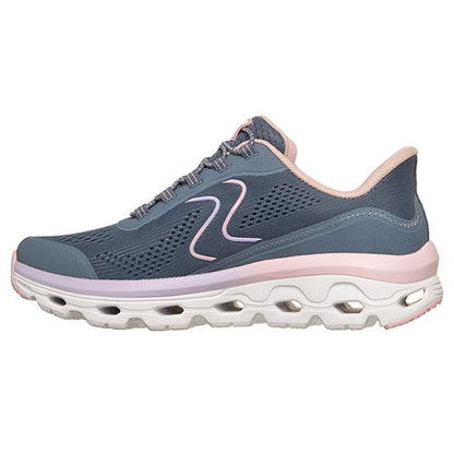 Skechers Ladies Slip-In Trainers - 180272 - Blue/Pink