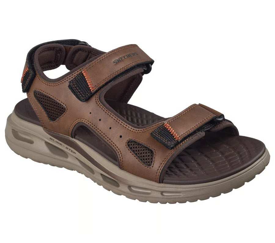 Skechers Mens Velcro Strap Sandal - 211371 - Brown