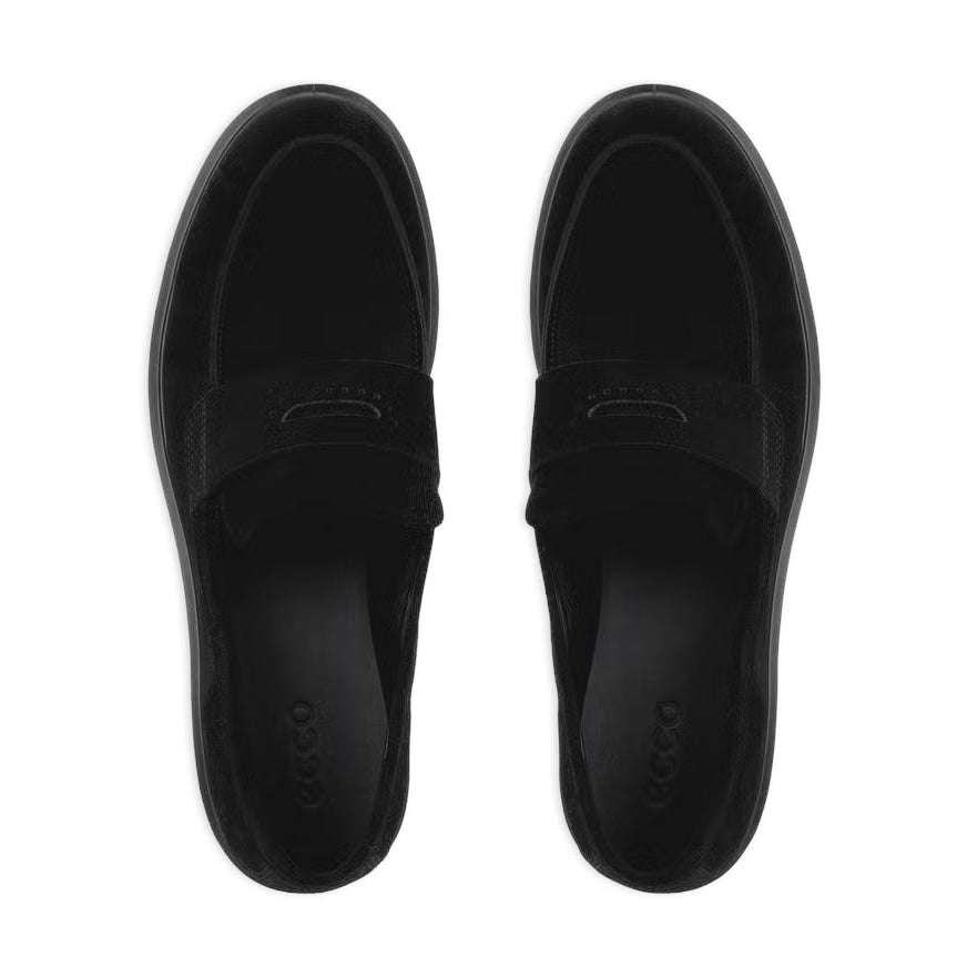 Ecco Ladies Loafers - 231333 - Black Suede
