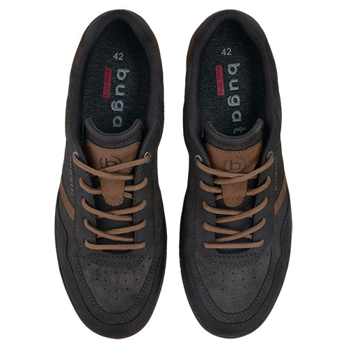 Two Bugatti shoe show on a top profile with a white background 