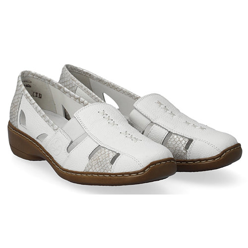 Rieker Ladies Walking Shoes - 41385-60 - Off White