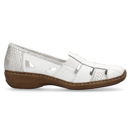 Rieker Ladies Walking Shoes - 41385-60 - Off White
