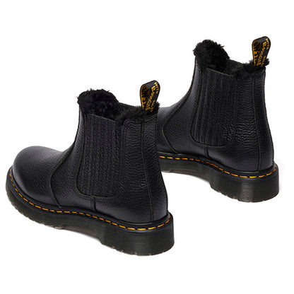 Dr. Martens Faux Fur Lined Chelsea Boots - Leonore - Black