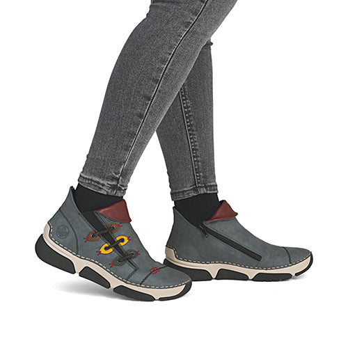 Rieker Ladies Ankle Boots - 45983-14 - Blue