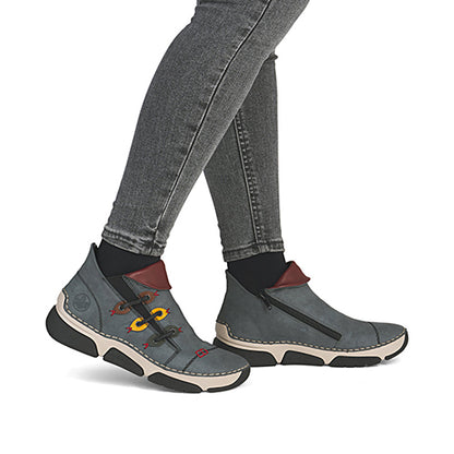 Rieker Ladies Ankle Boots - 45983-14 - Blue