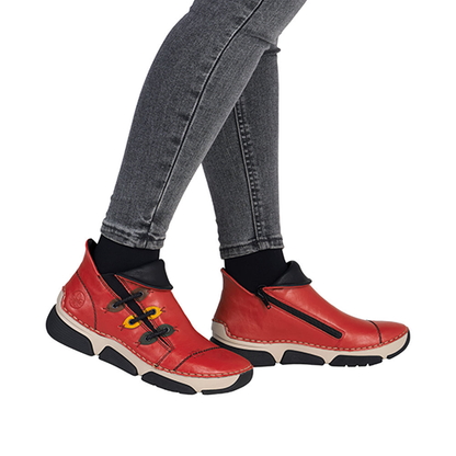 Rieker  Ladies Ankle Boots - 45983-35 -Red