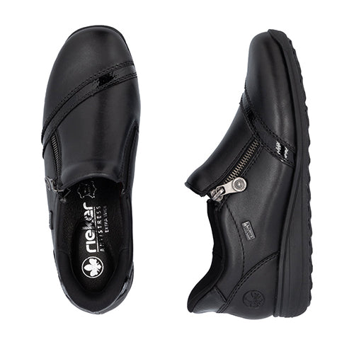 Rieker Low Wedge Shoes - 47264-00 - Black