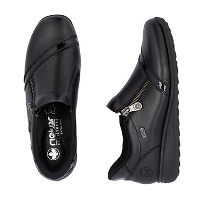 Rieker Low Wedge Shoes - 47264-00 - Black