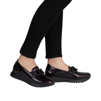 Rieker Ladies Loafers - 49051 - Burgundy