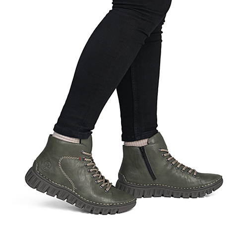 Rieker Ladies Ankle Boots - 57501 - Khaki