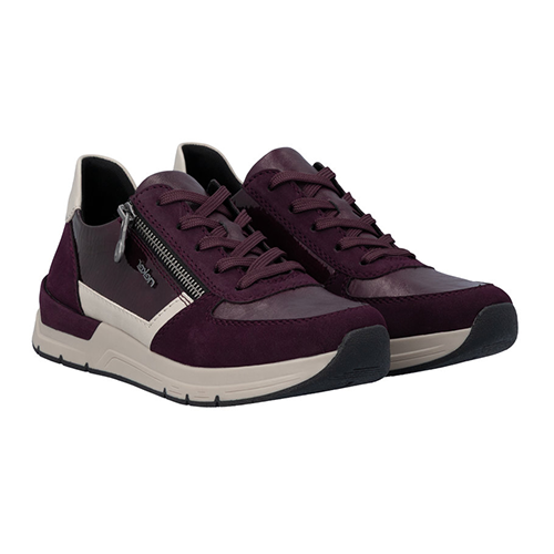 Rieker Ladies Trainers - 58902 - Burgundy