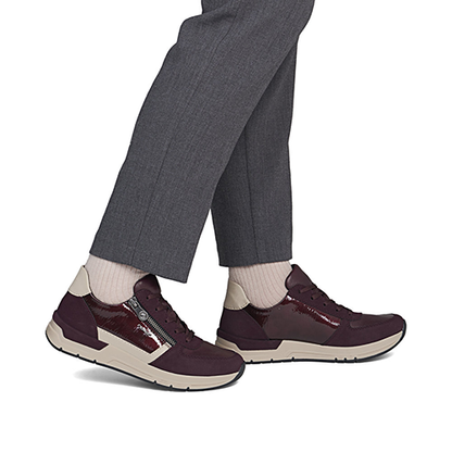 Rieker Ladies Trainers - 58902 - Burgundy