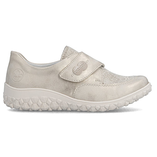 Rieker Ladies Low Wedge  Shoes - 59552-62 - Metallic Silver
