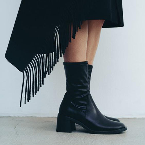 Vagabond Block Heeled Ankle Boots - Vega 6251 - Black