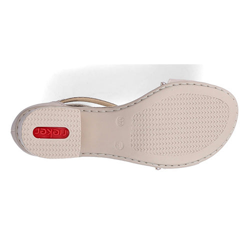 Rieker Ladies Block Heeled Sandals - 64654 - Rose